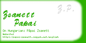 zsanett papai business card